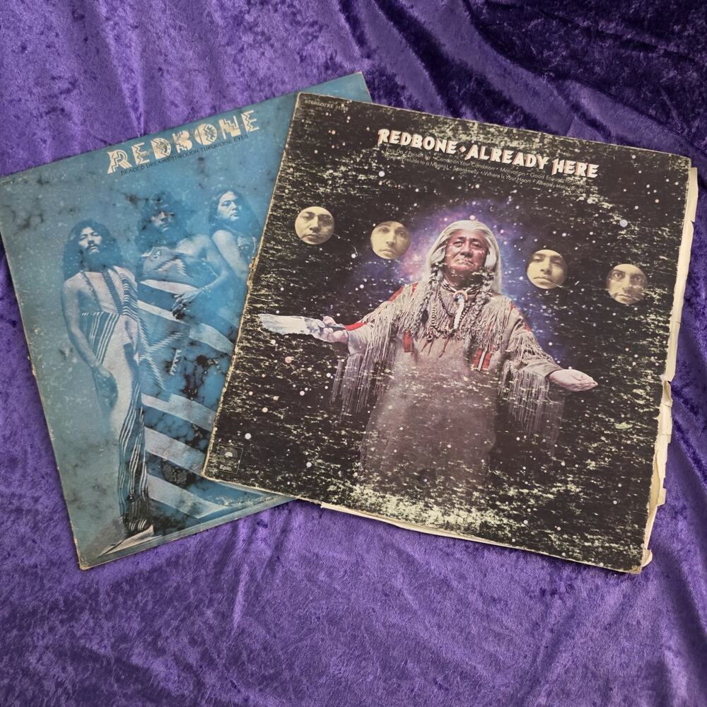 Redbone Vinyl LP Lot Already Here & Beaded Dreams Through Turquoise Eyes Epic...
